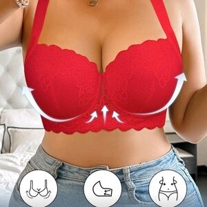 Red Lace Push-Up Bra